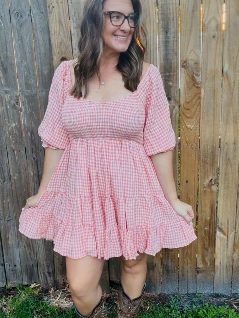Alaina Gingham Dress
